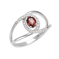 Ring Bliss Woman in White Gold Rubino 0.65 Ct 20070052 - 20070052